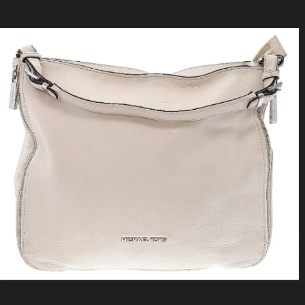 Michael Kors cream/white colored leather satchel